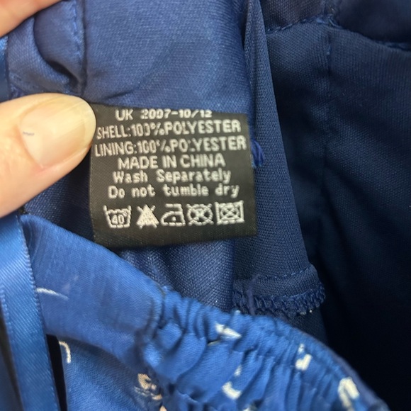 Hell Bunny Blue Halter for and flare  Dress with a pin up girl flair size small - Picture 9 of 10